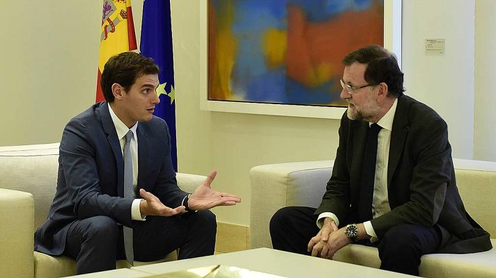 Telediario 1 - Rivera traslada a Rajoy su firme apoyo ante el reto independentista
