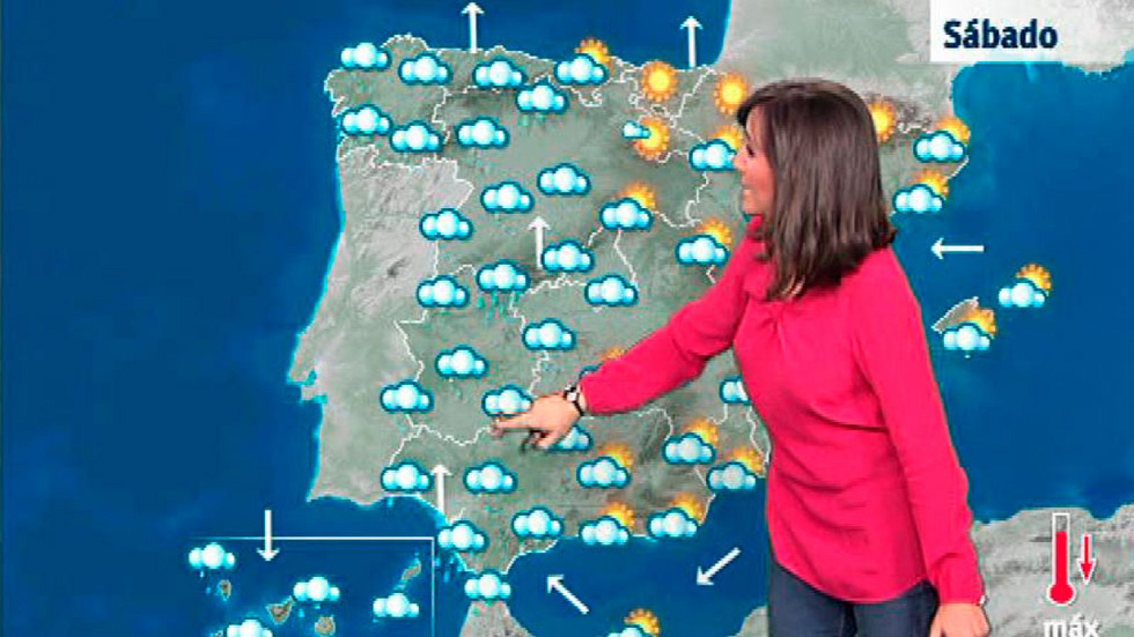 Lluvia en Canarias, Cádiz y Sistema Central, con viento en Galicia