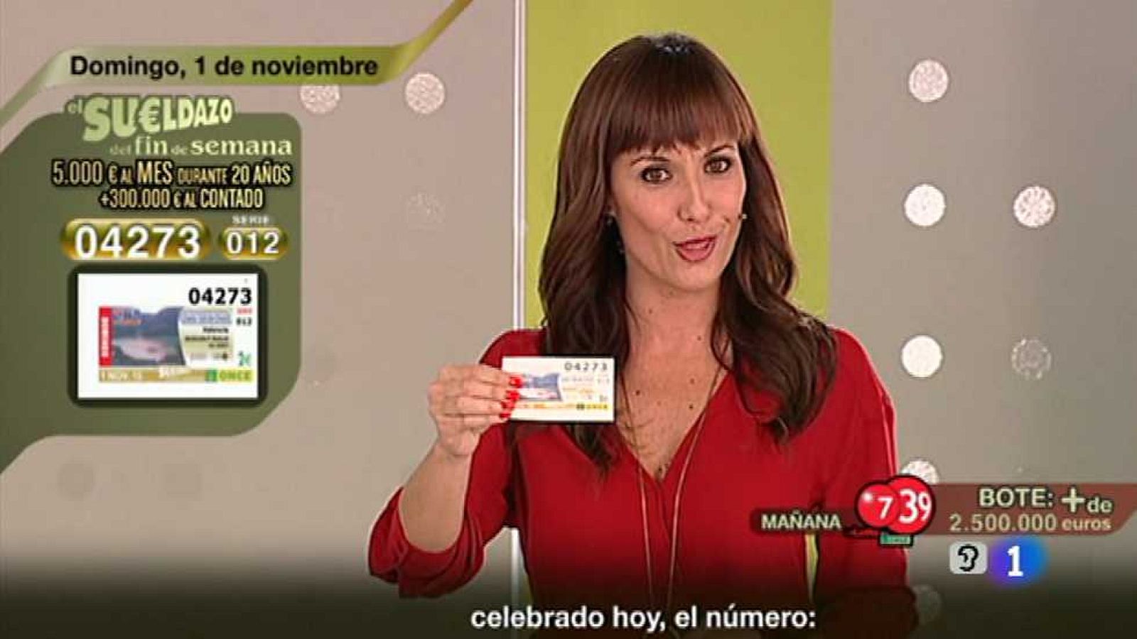 Sorteo ONCE - 01/11/15 - Ver ahora