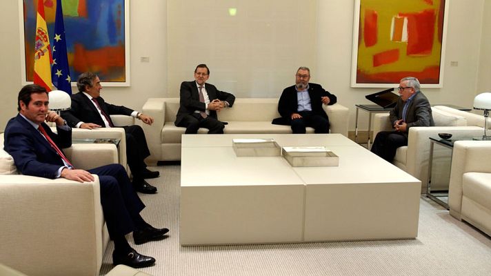 Telediario 1 - Toxo y Méndez plantean el debate sobre la Constitución