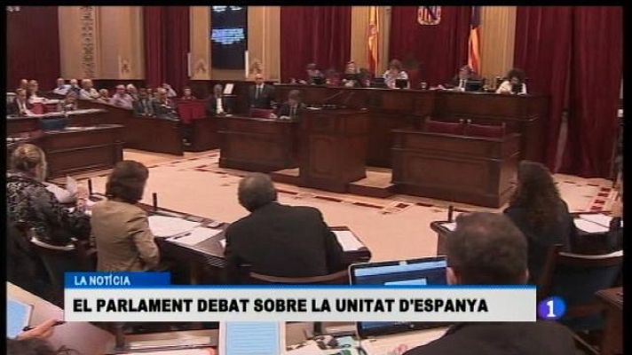 Informatiu Balear - El Parlament balear rebutja una proposta del PP sobre la unitat d'Espanya.