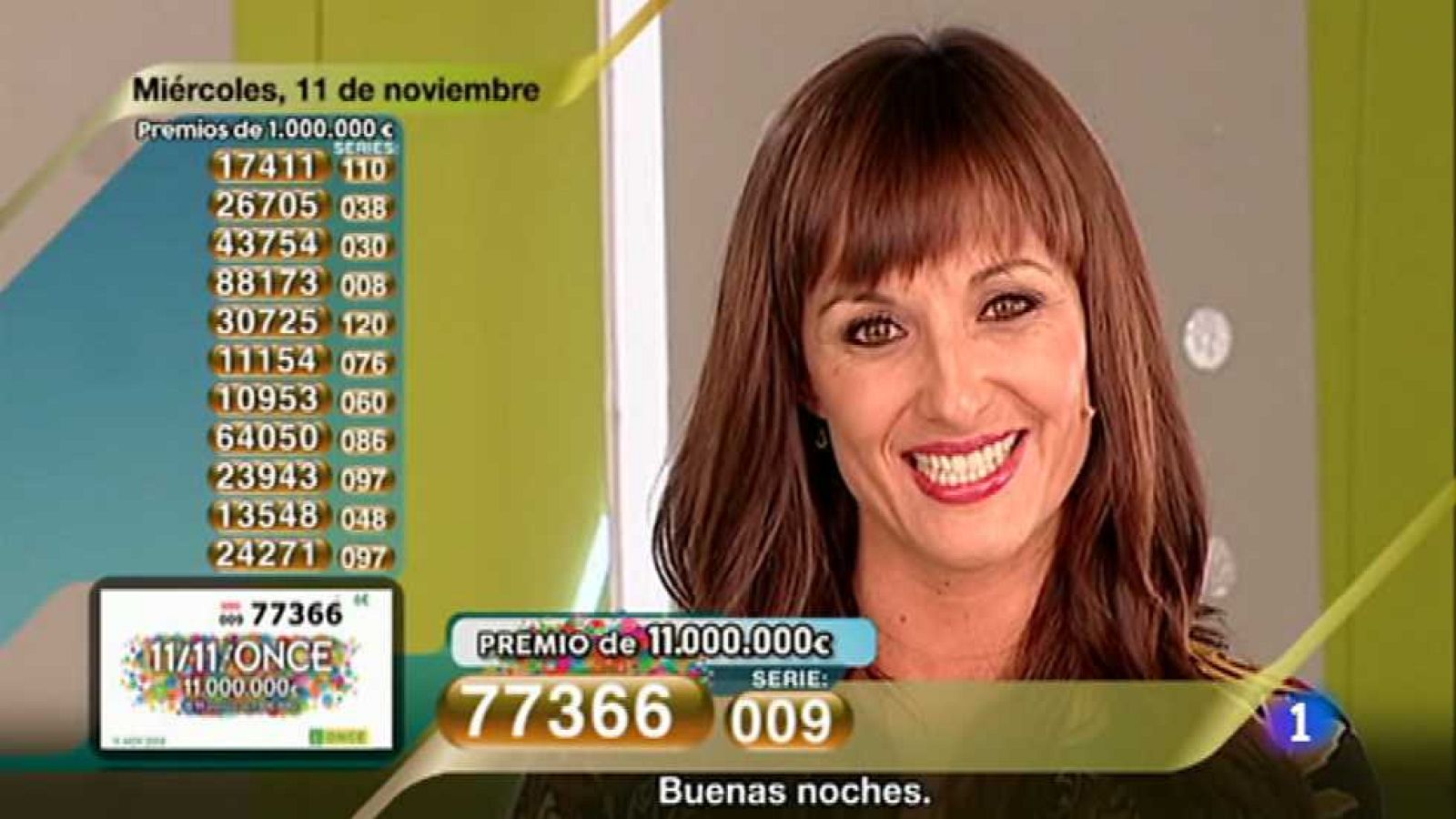 Sorteo ONCE - 11/11/15 - ver ahora