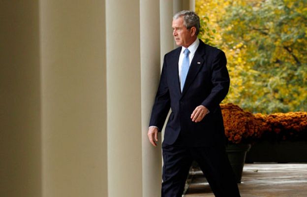  - Bush recibe a Obama en Washington