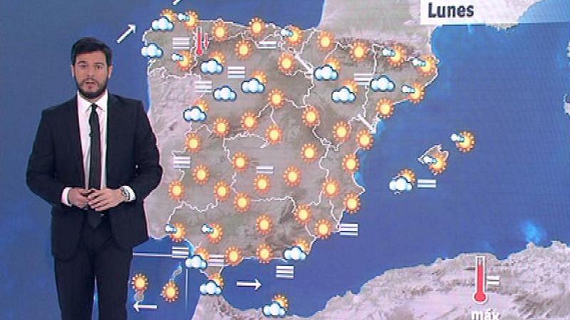 Nubes de evolución y temperaturas en ligero descenso