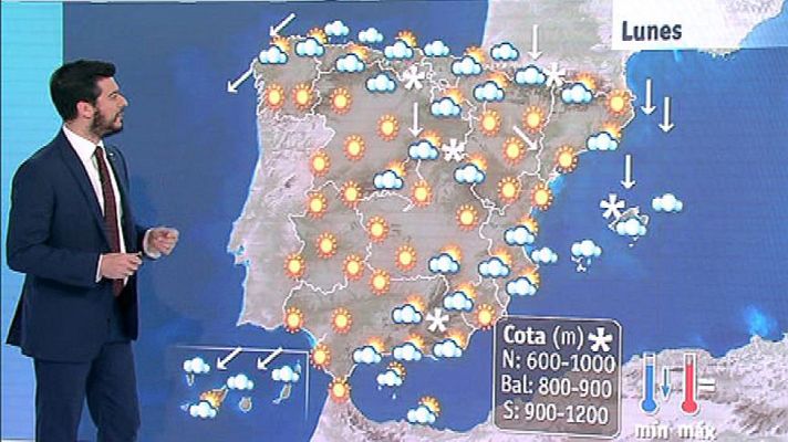 El tiempo - Heladas en la mayor parte del interior peninsular y temperaturas mínimas en descenso