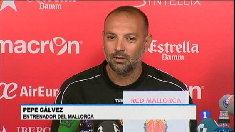 Primer entrenament de Pepe Gálvez com a tècnic del Mallorca