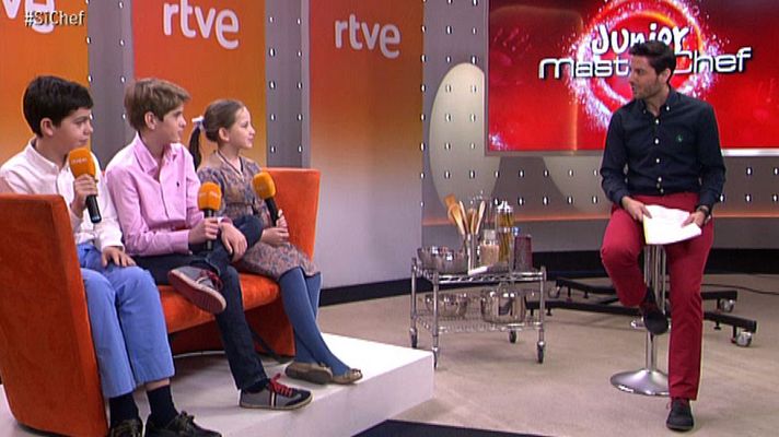 MasterChef Junior - Sí, Chef: Vídeoencuentro con Ramón, Pablo y Cristina en RTVE