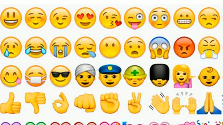 Telediario 1 - Los emoticonos más tuiteados son todos de alegría
