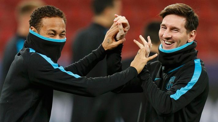 Telediario 1 - Neymar, baja ante el Leverkusen por una lesión en el abductor de la pierna izquierda