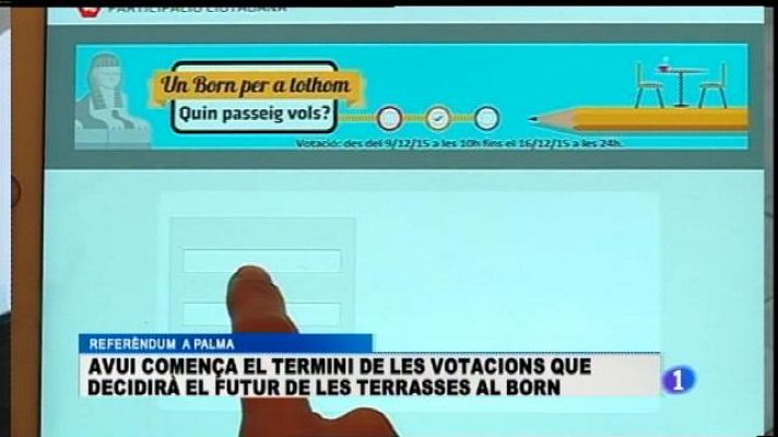 Informatiu Balear - Comença la votació sobre les terrasses del Born