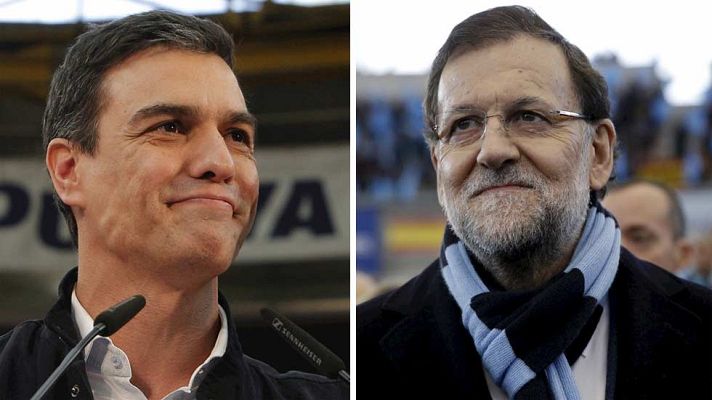 Telediario 1 - 24 horas para el cara a cara entre Rajoy y Sánchez en la Academia de TV