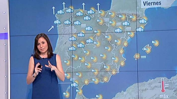 El tiempo - Temperaturas altas en la mitad norte mientras un frente de nubes cruza la península