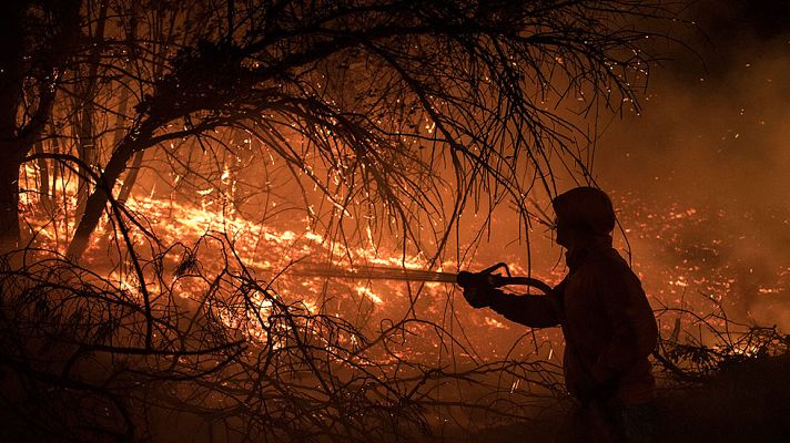 Telediario 1 - Los incendios se multiplican en Cantabria, que pide el apoyo urgente del Ejército