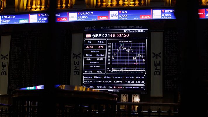 Telediario 1 - El IBEX 35 pierde un 7,15% este año, su peor ejercicio desde 2011