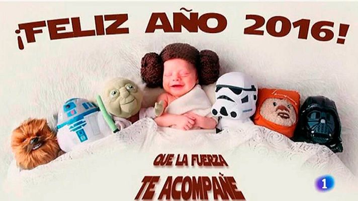 Telediario 1 - 'Star Wars' triunfa en los 'memes' de Nochevieja
