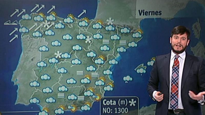 Lluvias en gran parte del norte peninsular con nieve en las zonas de montaña