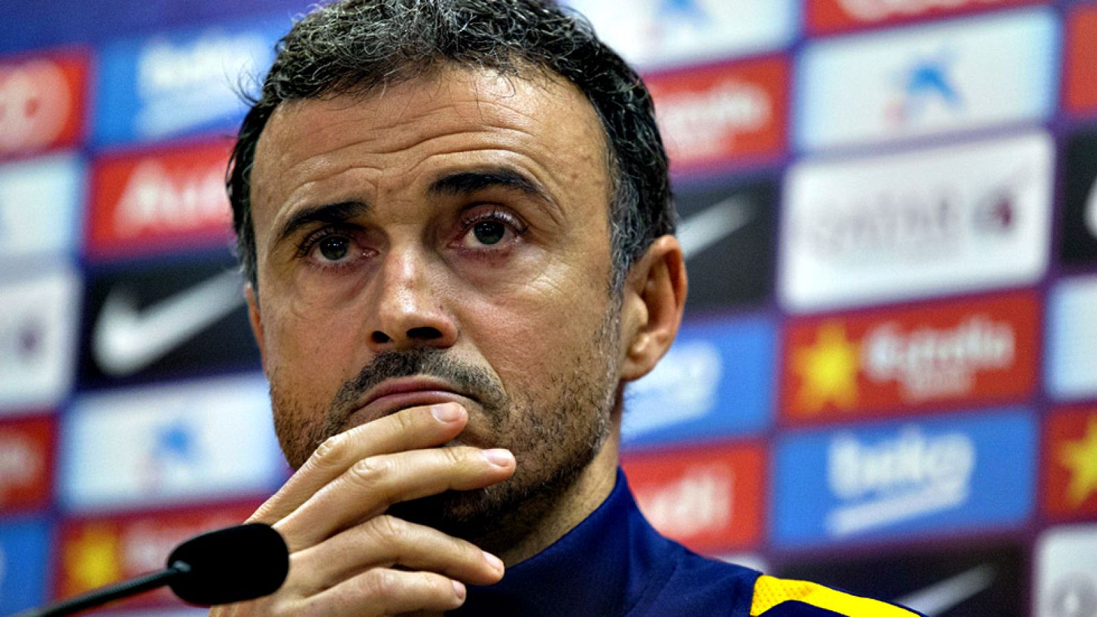 El entrenador del FC Barcelona, Luis Enrique Martínez, señaló a la  presión que ejerce sobre el rival y a la valentía que busca en su  juego el Espanyol de Constantin Galca como serios peligros para este  sábado, cuando el cuadro azulgrana se medirá
