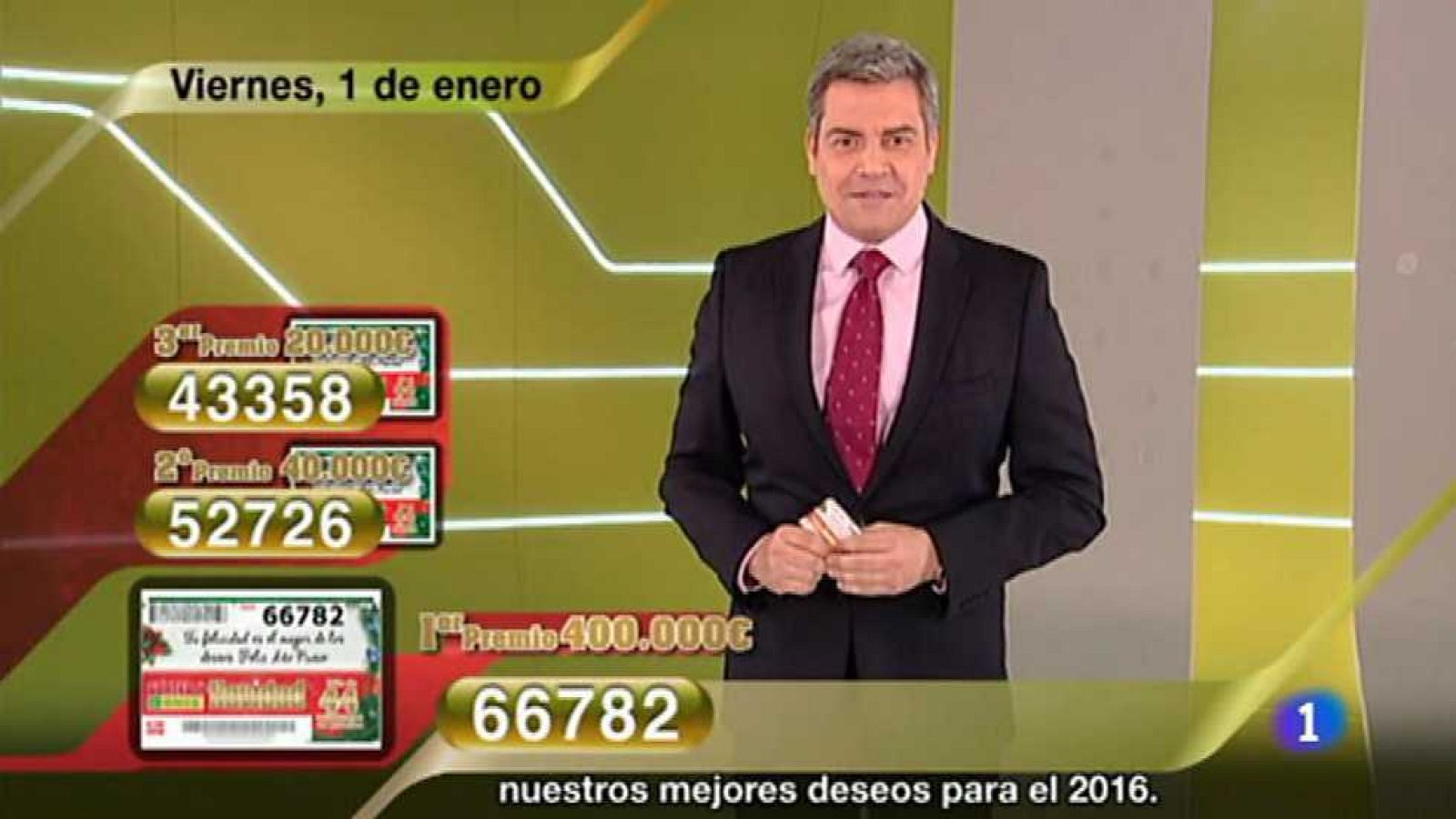 Sorteo ONCE - 01/01/16 (2) - ver ahora