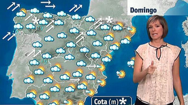 El tiempo - Lluvias en el noroeste de la península con rachas de viento