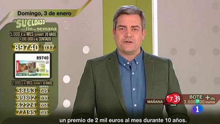 Sorteos ONCE - Sorteo ONCE - 03/01/16