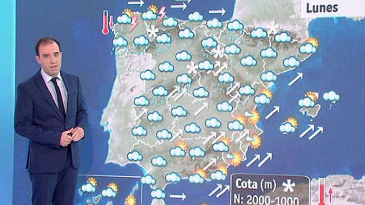 El tiempo - Lluvias en el noroeste y el centro peninsular