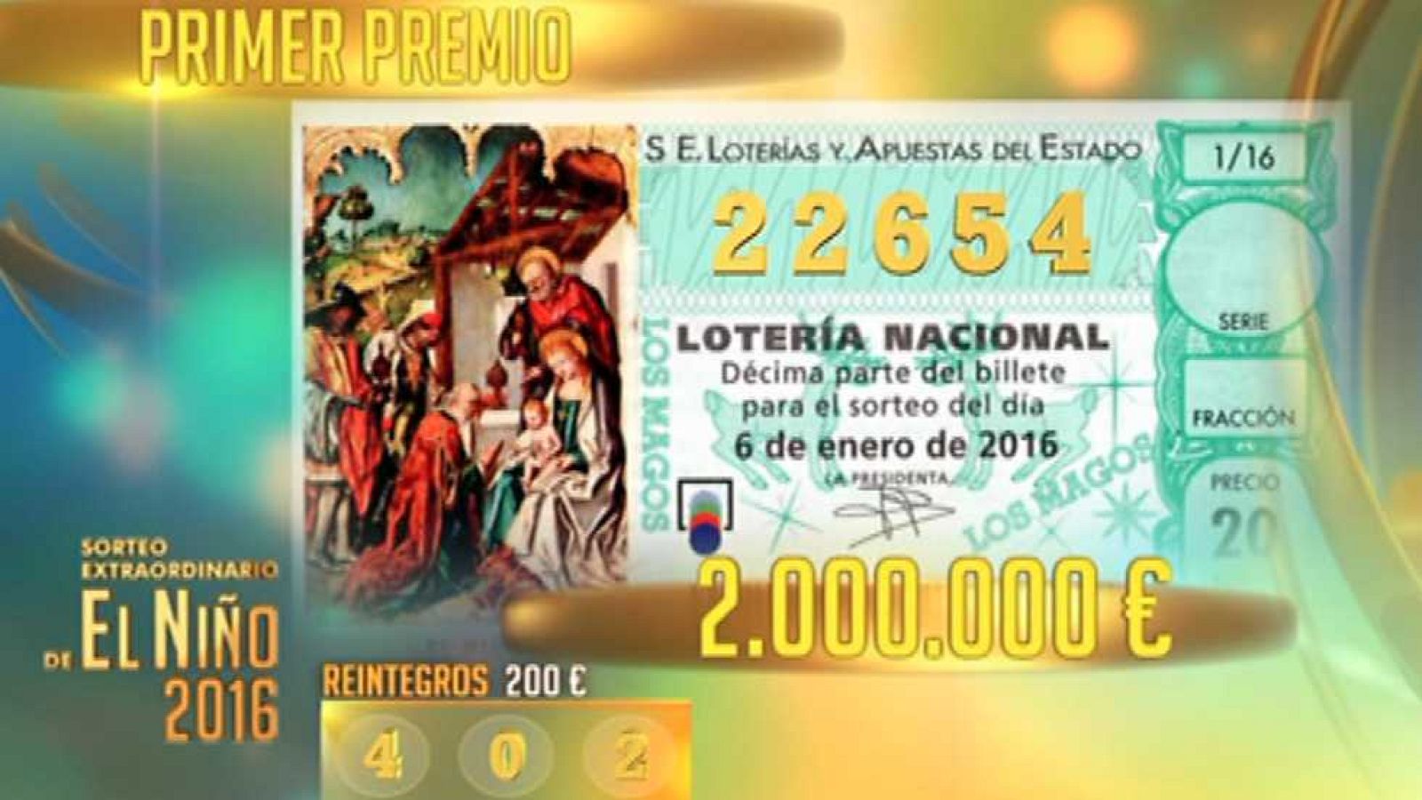 Sorteo de la Lotería del Niño 2016 - Ver ahora