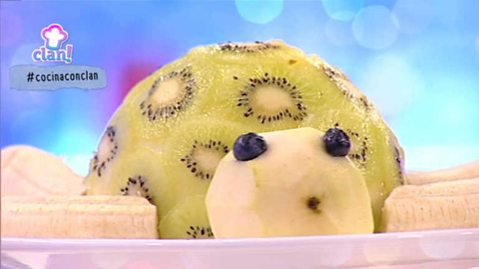Postre - Tortuga de melón y kiwi - Cocina con Clan | Ver