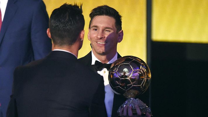 Telediario 1 - Buen rollo entre Cristiano y Messi