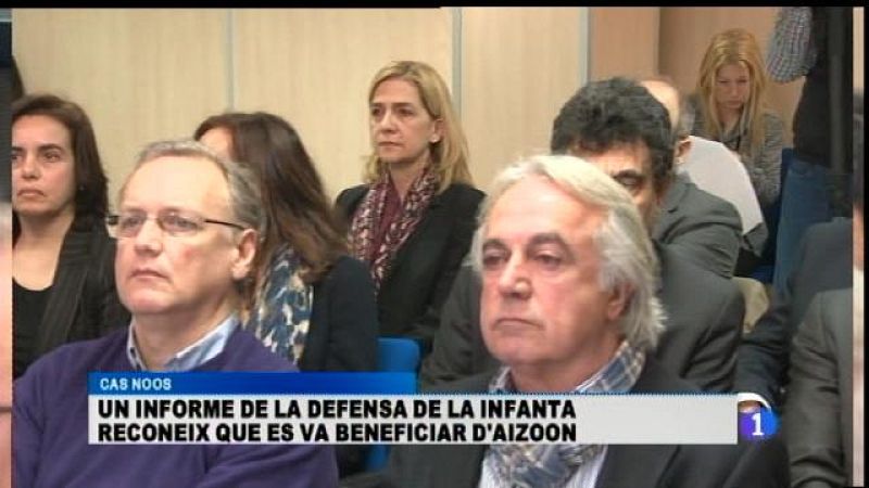 Un informe de la defensa de la infanta reconeix que es va beneficiar d'Aizoon