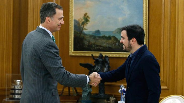  - El rey recibe a Alberto Garzón en la ronda de consultas para la investidura