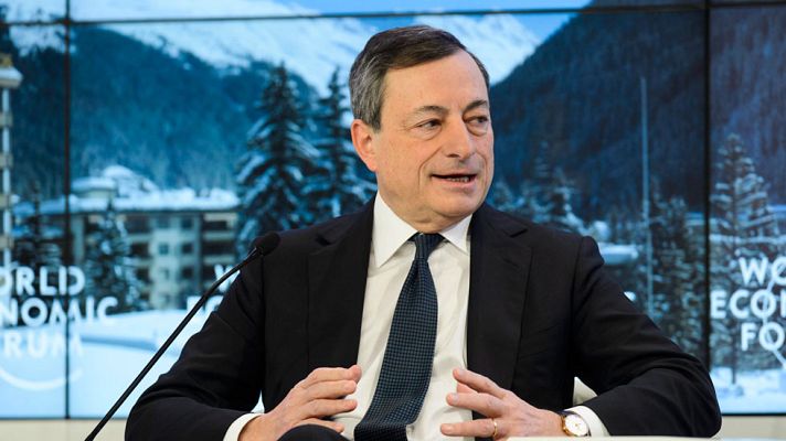 Telediario 1 - Draghi apoyará el crecimiento y Lagarde recibe apoyos en Davos