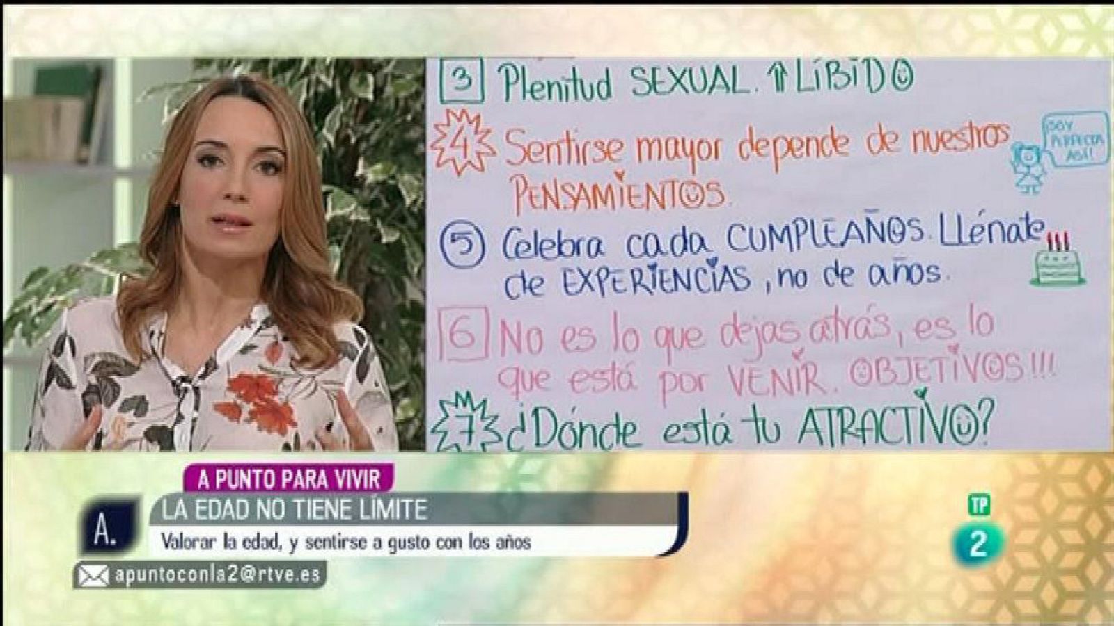 A punto con La 2 - A punto para vivir con Patrícia Ramírez: sentirse a gusto con la edad