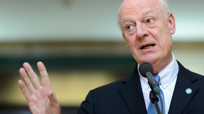 Telediario 1 - El enviado de la ONU se reúne con la oposición siria