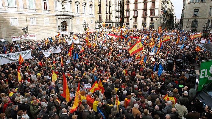 Telediario 1 - Sociedad Civil Catalana protesta contra el independentismo