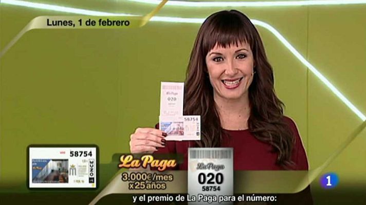 Sorteos ONCE - Sorteo ONCE - 01/02/16