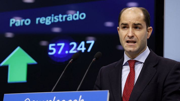 Telediario 1 - El número de parados registrados subió en 57.247 personas en enero, lo que deja el total en 4.150.247