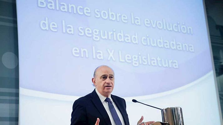 Telediario 1 - Según Interior la criminalidad en España ha bajado casi cinco puntos