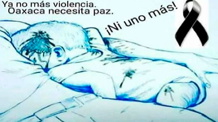 Telediario 1 - Comoción en México por el asesinato de un matrimonio y su bebé, al que llaman "el Aylan mexicano"