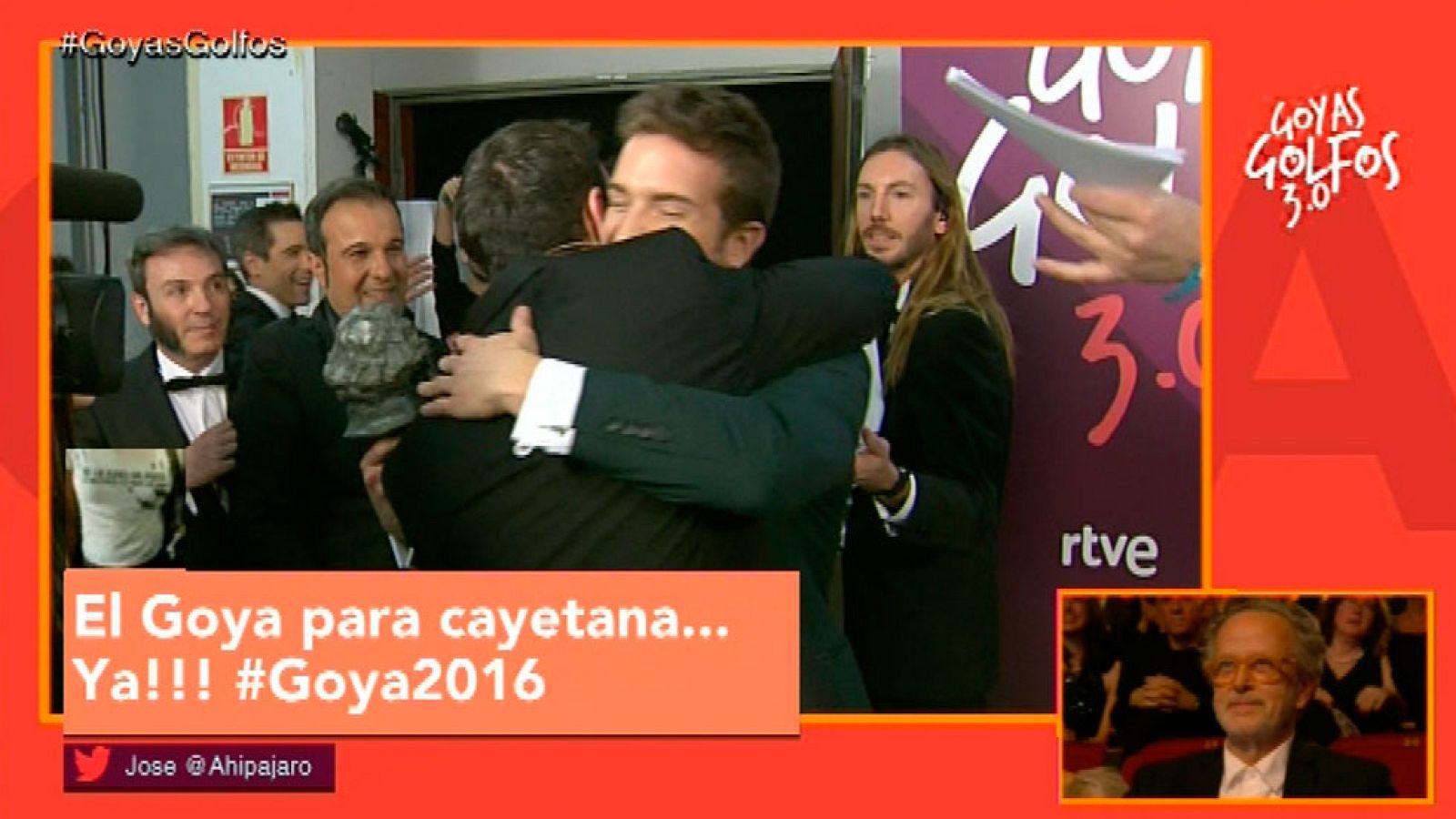 Goyas Golfos 2016- El 'abrazaco' de Pablo Alborán y Dani Rovira