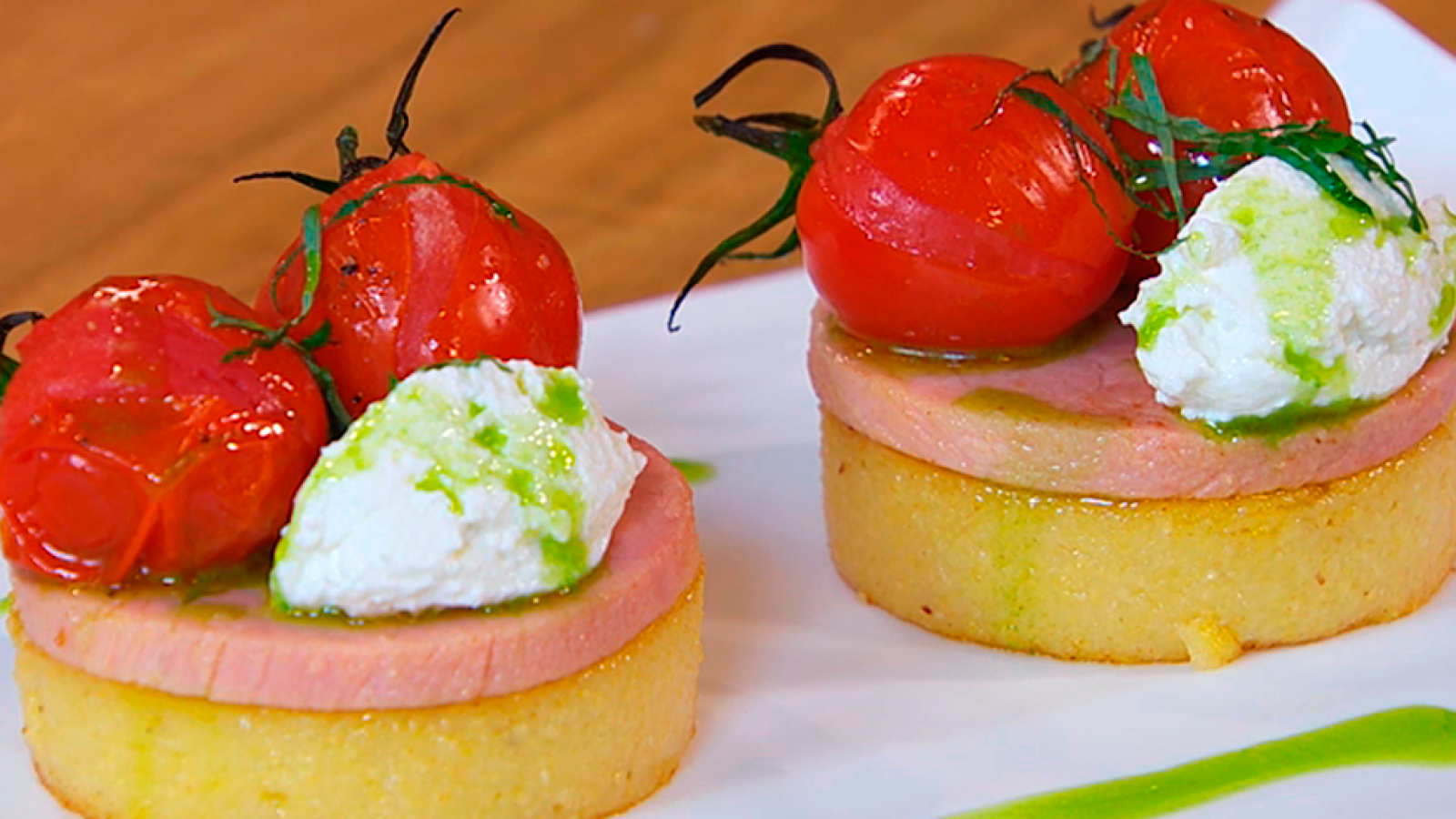 Receta de polenta con tomates asados