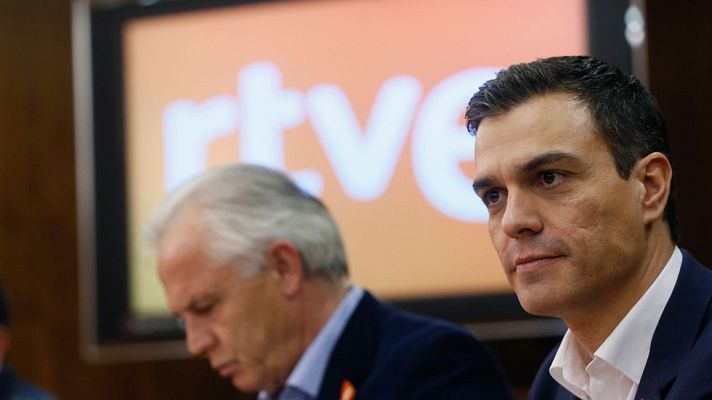 Informativo 24h - Sánchez se compromete ante los sindicatos de RTVE a recuperar la elección por consenso del presidente de la Corporación