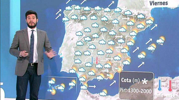 El tiempo - Jornada muy ventosa y lluviosa y con fuerte oleaje en todo el litoral