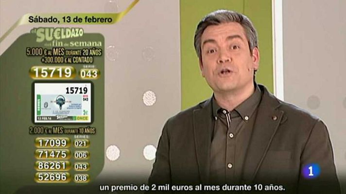 Sorteos ONCE - Sorteo ONCE - 13/02/16