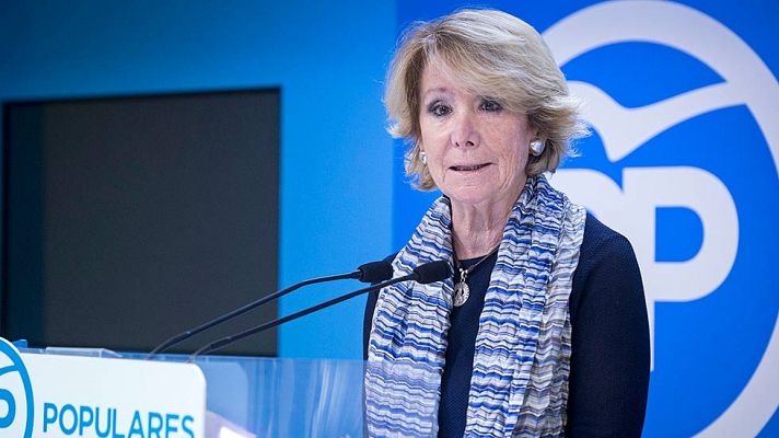 Telediario 1 - Aguirre dimite como presidenta del PP de Madrid