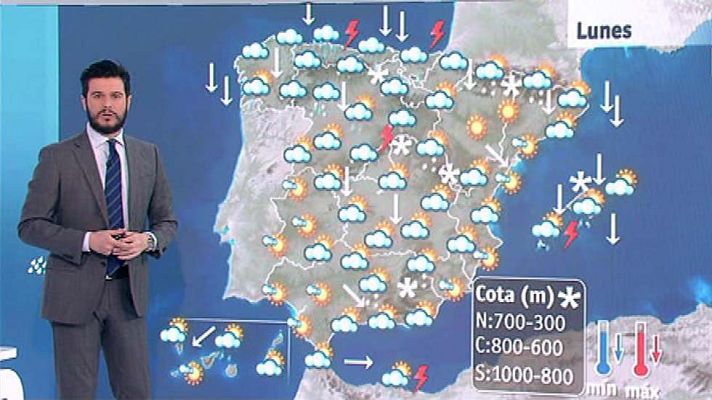 El tiempo - Nieve en la mitad norte y viento muy fuerte en todo el país