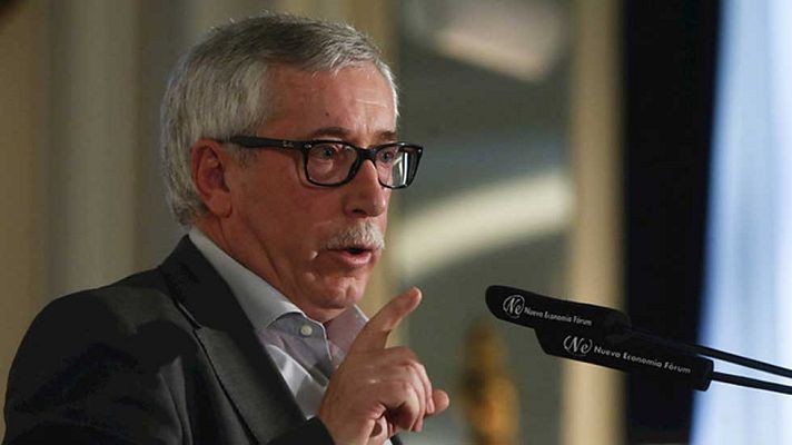 Telediario 1 - Comisiones Obreras defiende el documento de Podemos mientras que el Gobierno lo critica