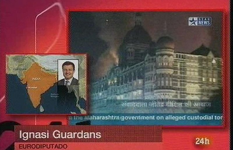 Noche 24 - El Eurodiputado Ignasi Guardans ileso tras los atentados de Bombay