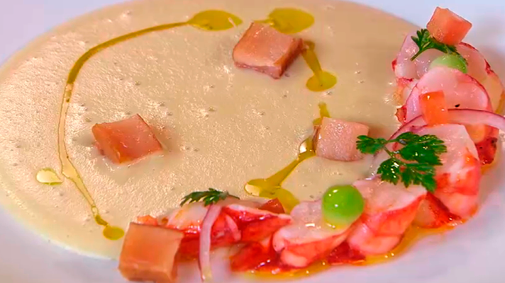 RTVE Cocina - Receta de crema de alubias con carabineros