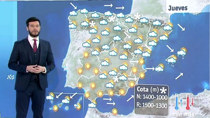 El tiempo - Las temperaturas diurnas bajan este jueves