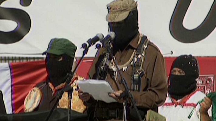 Telediario 1 - Prescriben los cargos por rebelión o terrorismo que la justicia mexicana mantenía contra el subcomandante Marcos